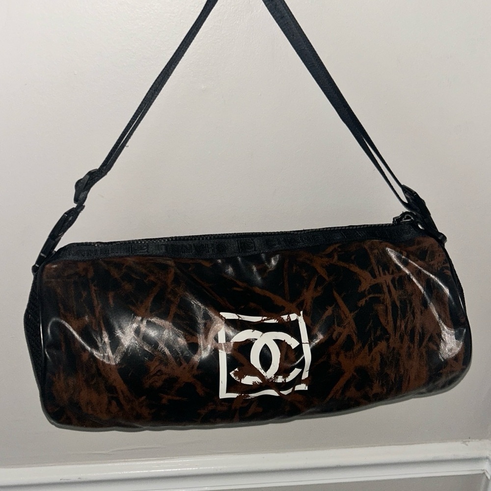 VINTAGE CHANEL Bag Chanel Sports Line Shoulder Bag Black - Picture 15 of 16
